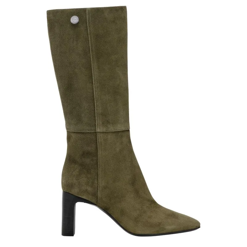 Allure Heel boots Khaki - Leather
