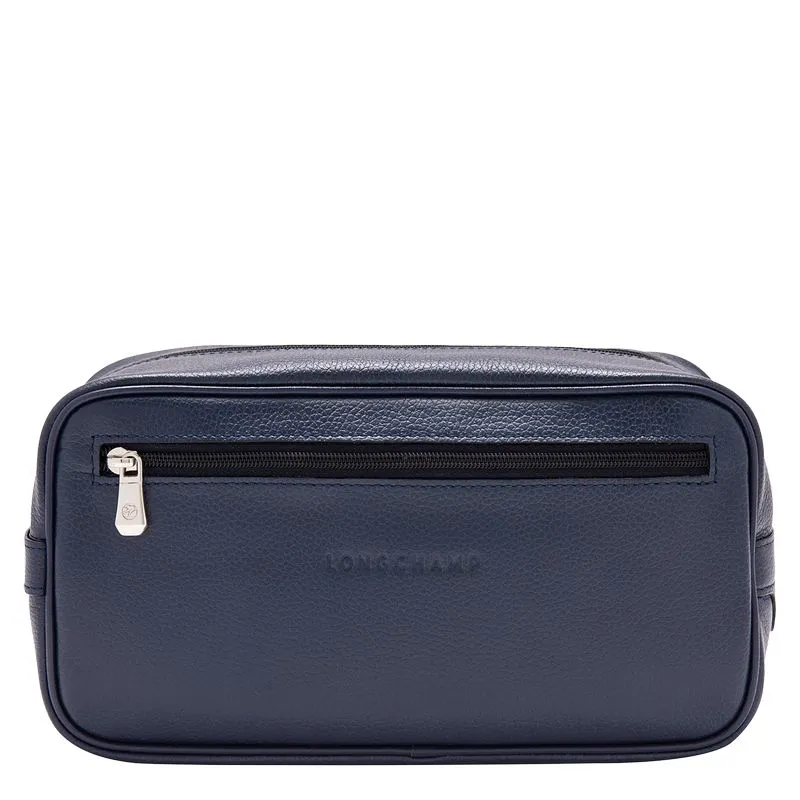 Le Foulonné Toiletry case Navy - Leather