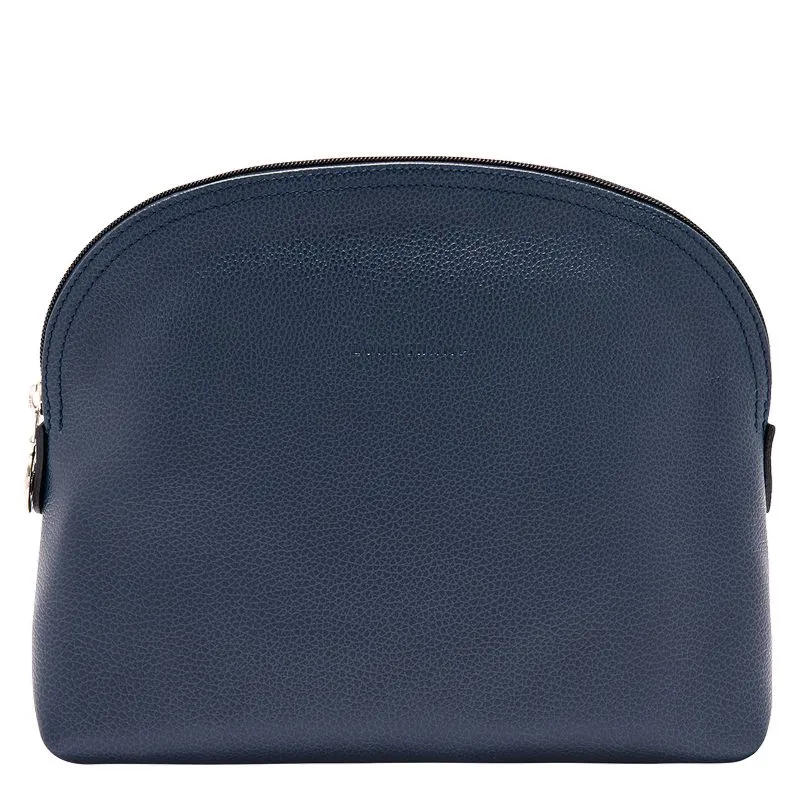 Le Foulonné Toiletry case Navy - Leather
