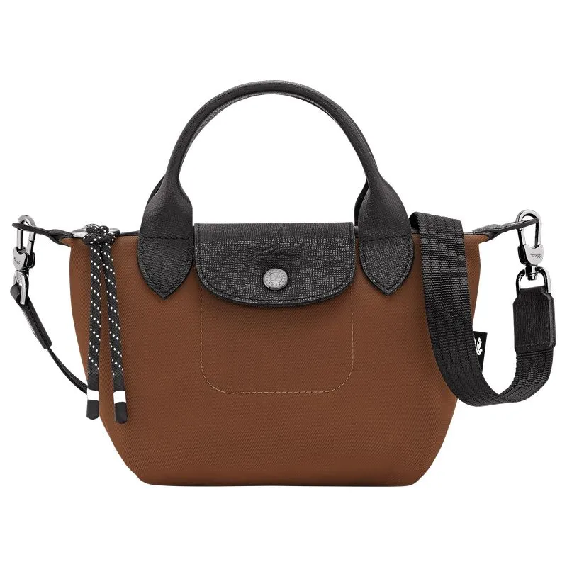 Le Pliage Energy XS Handbag Chocolate - Recycled canvas