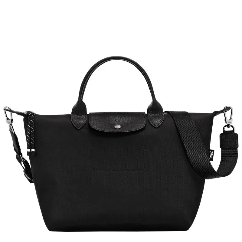 Le Pliage Energy L Handbag Black - Recycled canvas