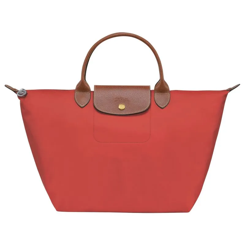 Le Pliage Original M Handbag Tomato - Recycled canvas