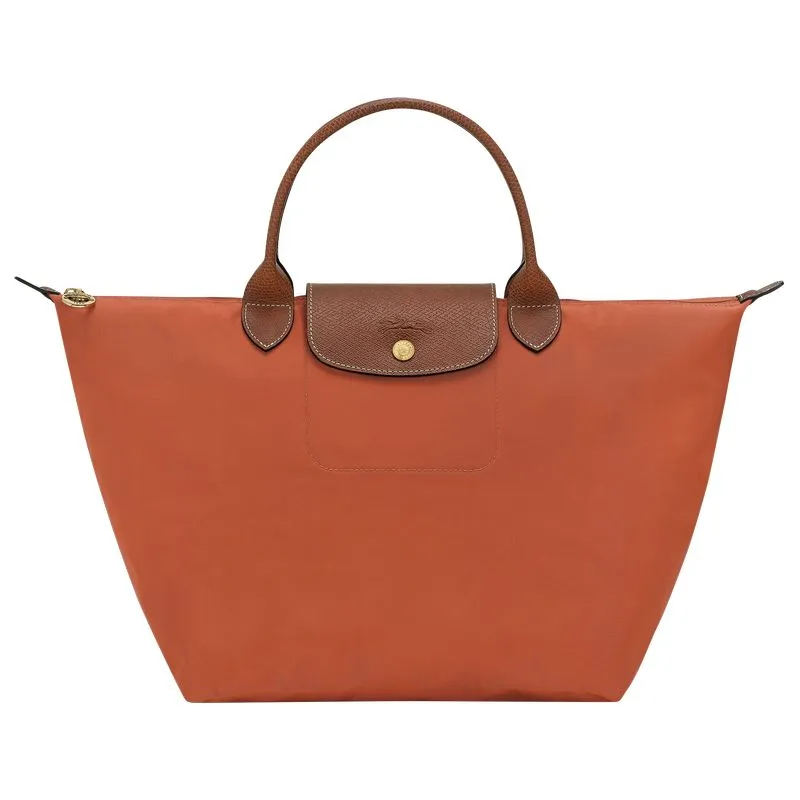 Le Pliage Original M Handbag Brick - Recycled canvas