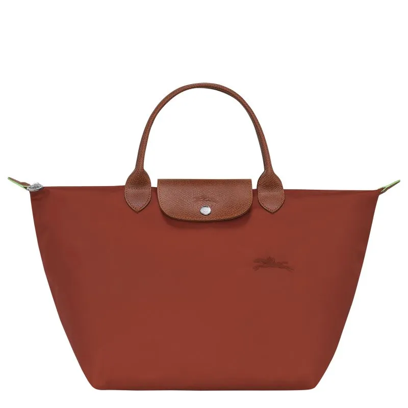 Le Pliage Green M Handbag Chestnut - Recycled canvas
