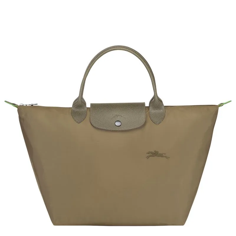 Le Pliage Green M Handbag Artichoke - Recycled canvas