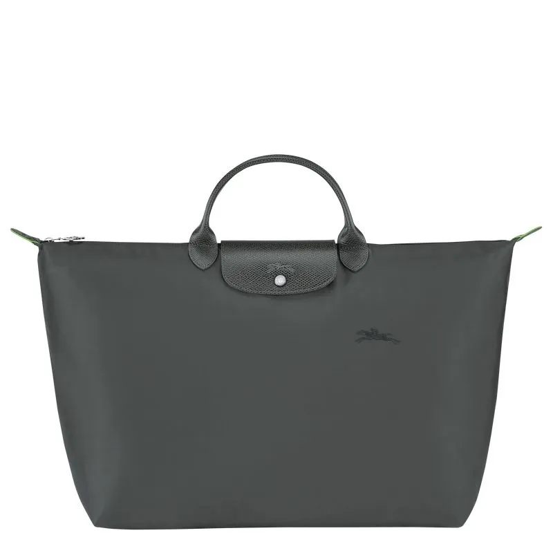 Le Pliage Green L Travel bag Graphite - Recycled canvas
