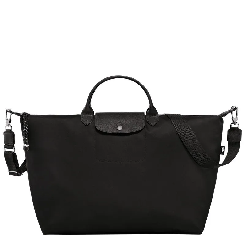 Le Pliage Energy L Travel bag Black - Recycled canvas