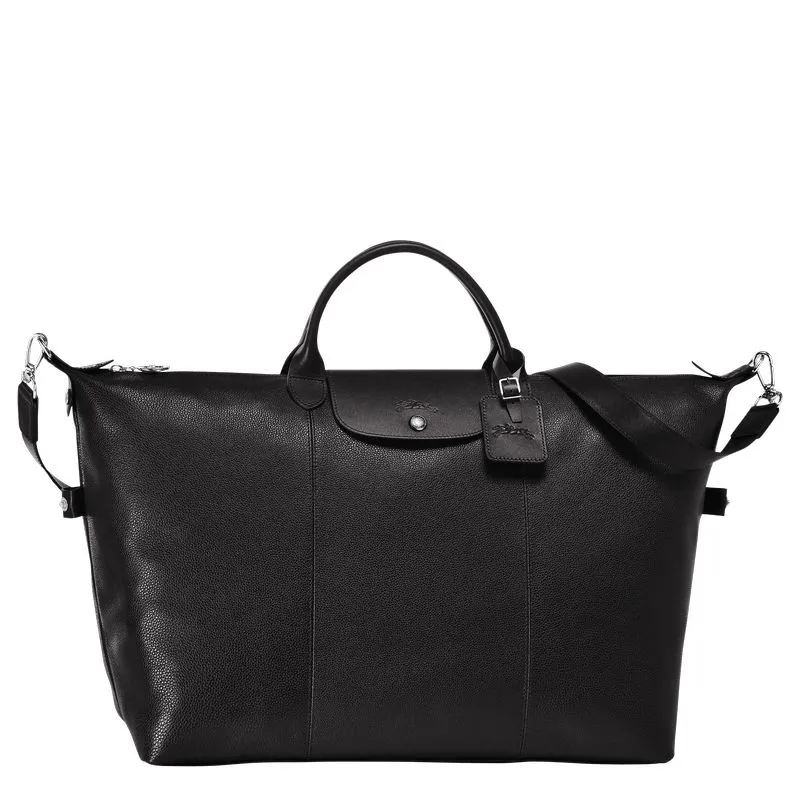 Le Foulonné XL Travel bag Black - Leather
