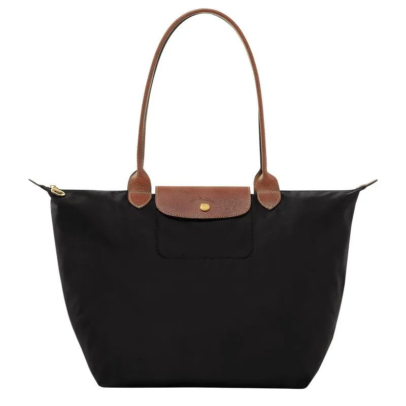 Le Pliage Original L Tote bag Black - Recycled canvas