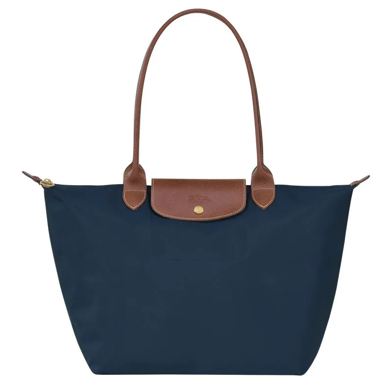 Le Pliage Original L Tote bag Navy - Recycled canvas