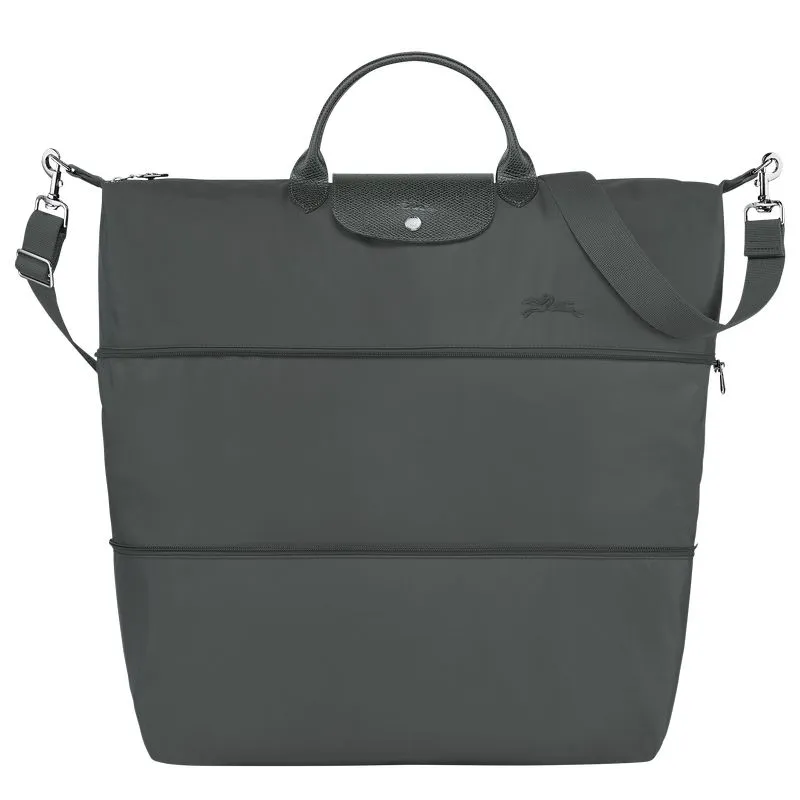 Le Pliage Green Travel bag expandable Graphite - Recycled canvas