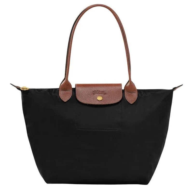 Le Pliage Original M Tote bag Black - Recycled canvas