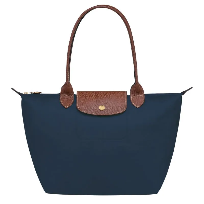 Le Pliage Original M Tote bag Navy - Recycled canvas