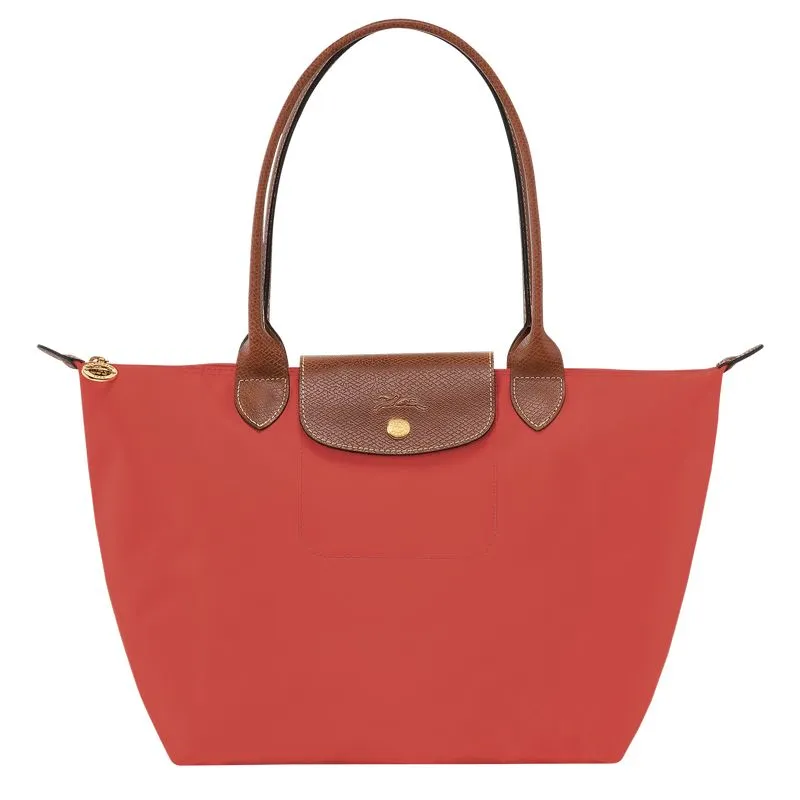 Le Pliage Original M Tote bag Tomato - Recycled canvas