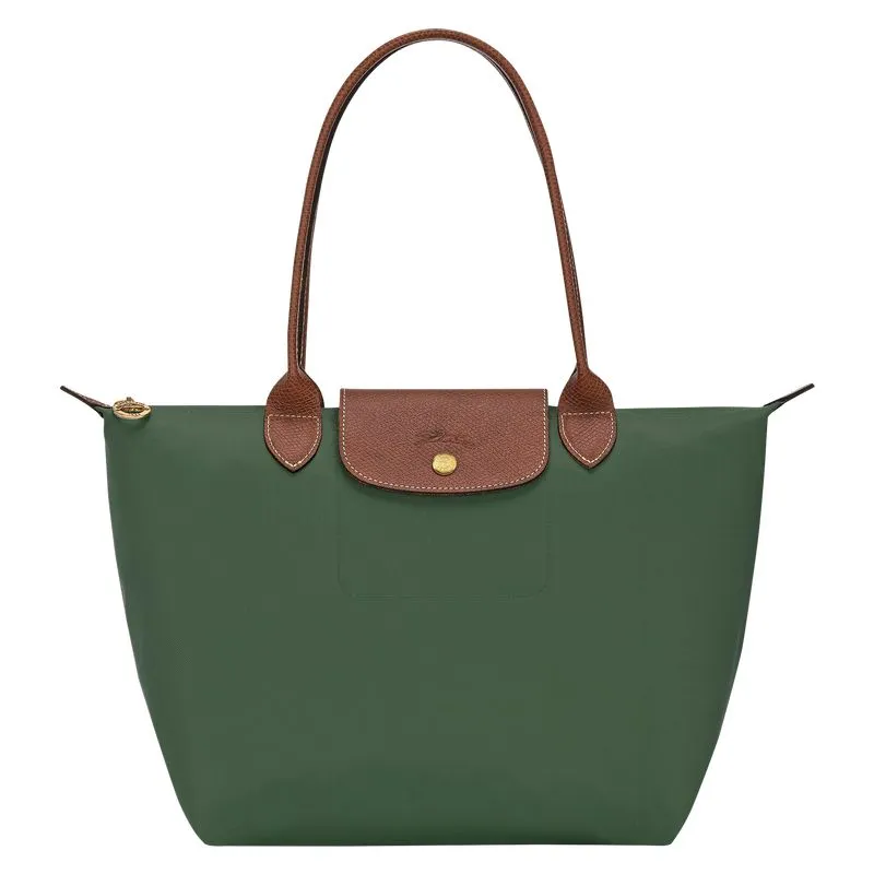 Le Pliage Original M Tote bag British Green - Recycled canvas
