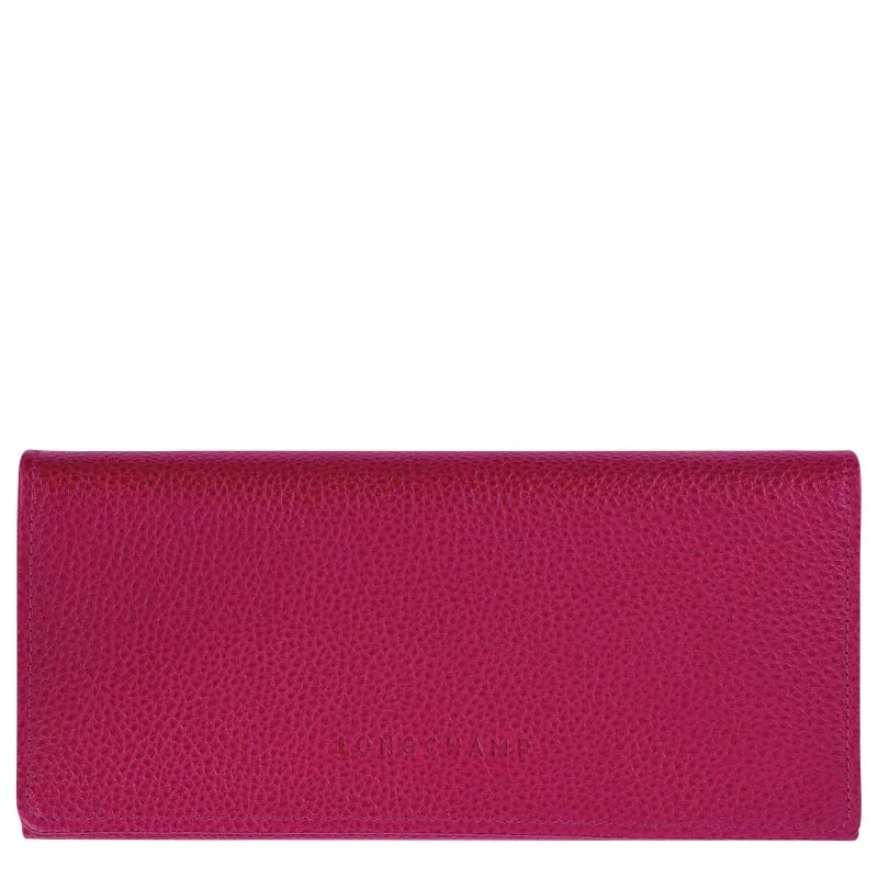 Le Foulonné Continental wallet Beetroot - Leather