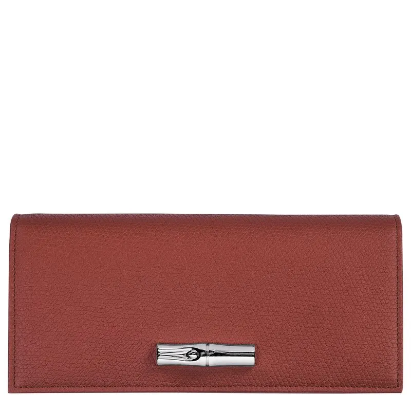 Le Roseau Flap wallet Chestnut - Leather