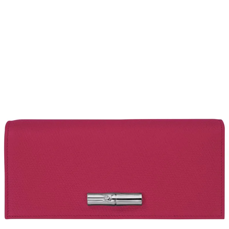 Le Roseau Flap wallet Beetroot - Leather