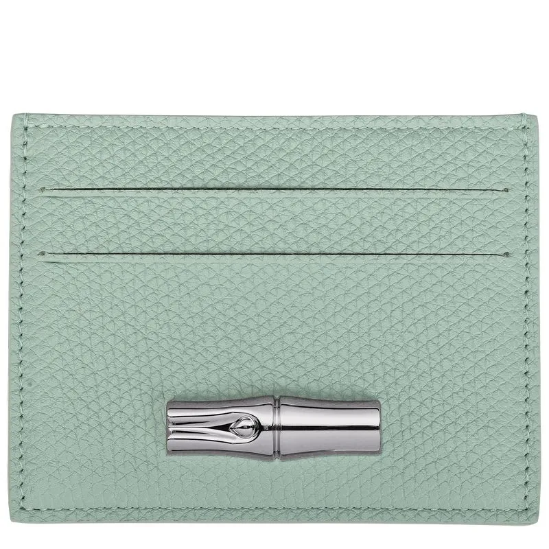 Le Roseau Card holder Celadon - Leather