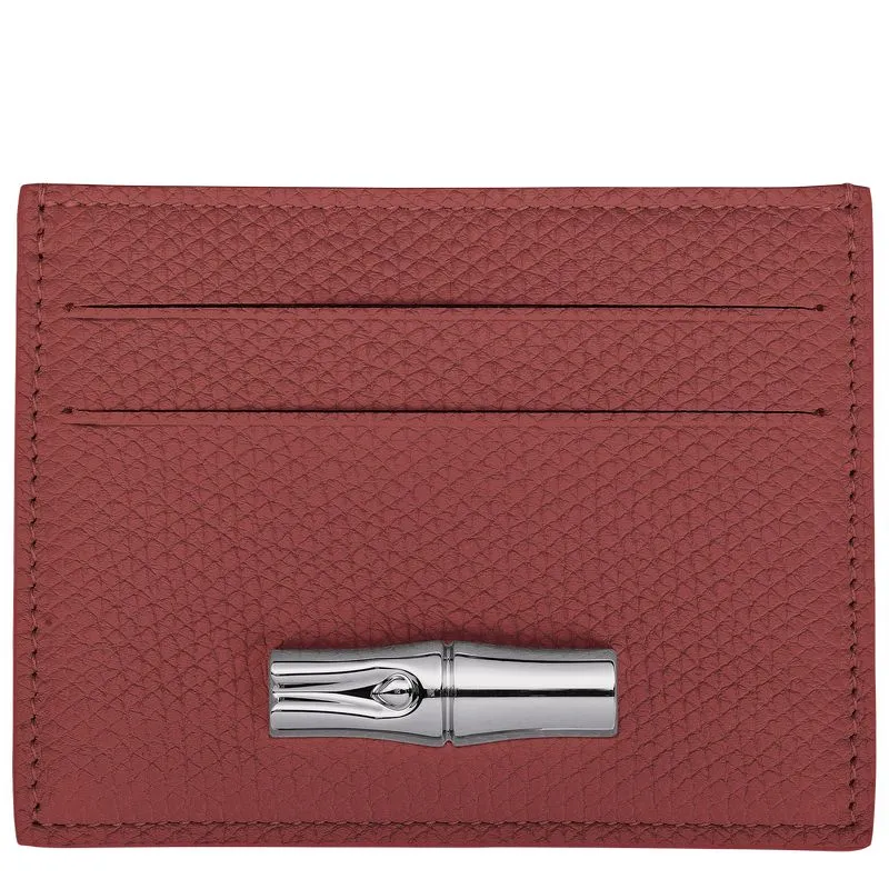 Le Roseau Card holder Chestnut - Leather
