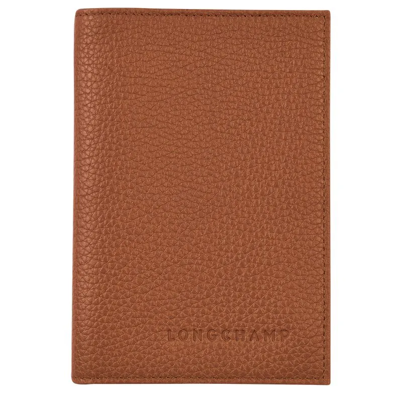 Le Foulonné Passport cover Caramel - Leather