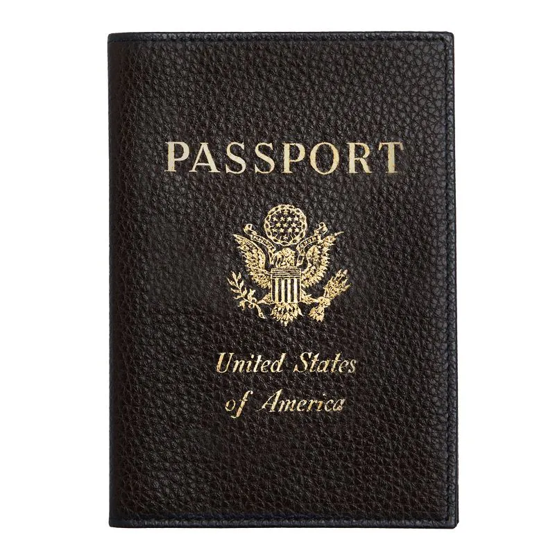Le Foulonné Passport cover Black - Leather