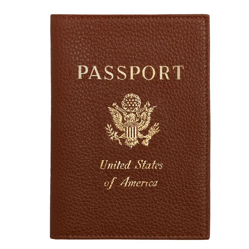Le Foulonné Passport cover Caramel - Leather