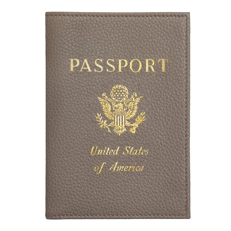 Le Foulonné Passport cover Turtledove - Leather