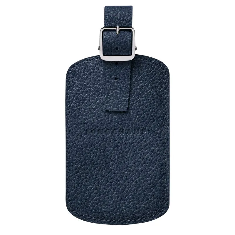 Le Foulonné Luggage tag Navy - Leather
